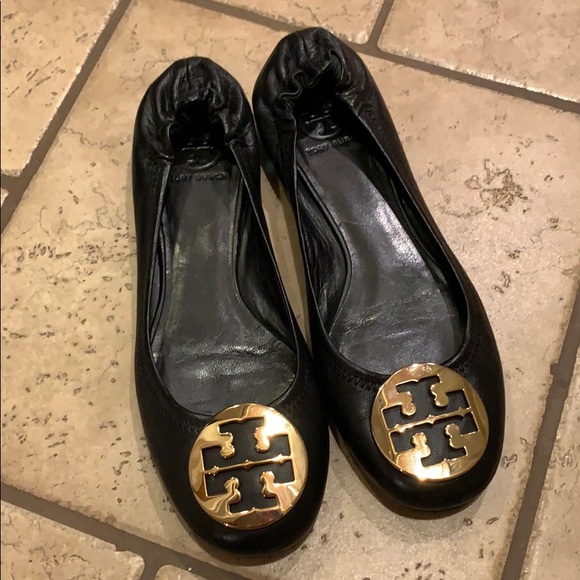 Tory Burch Shoes - Tory Burch Black Reva flats, authentic